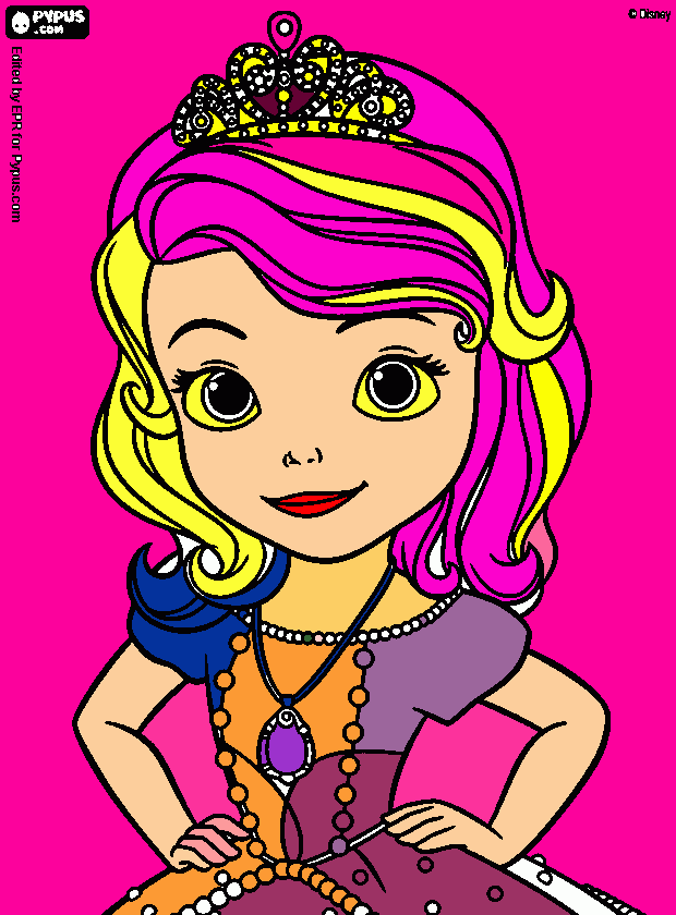 Princesita Sofia por PAO para colorear