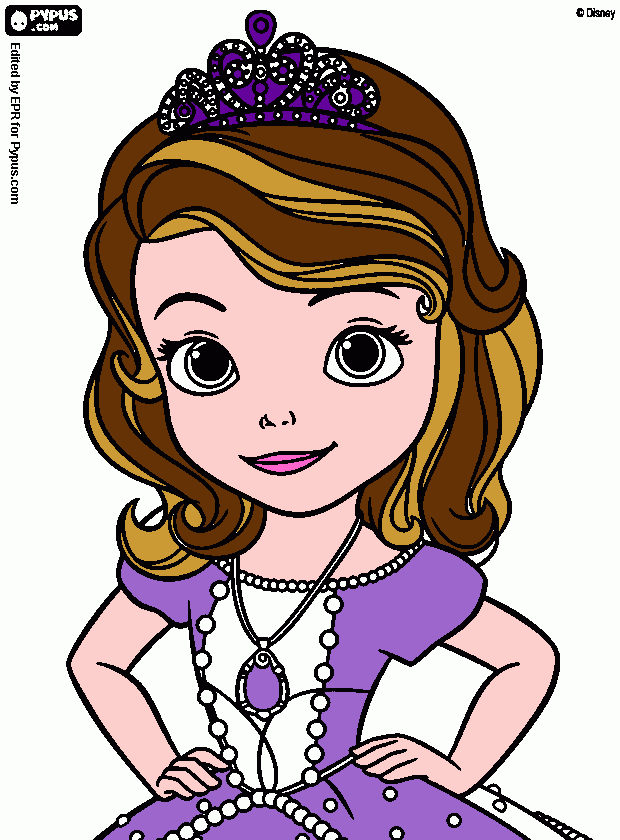 prinsecita sofia para colorear