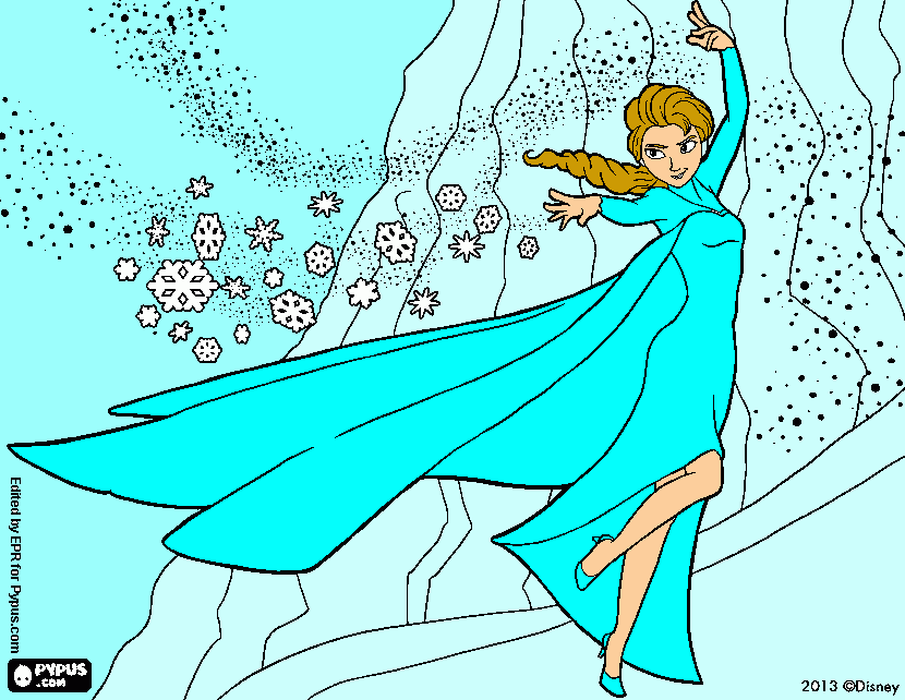 prinsesa del hielo para colorear