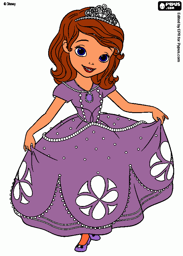 prinsesesita sofia para colorear