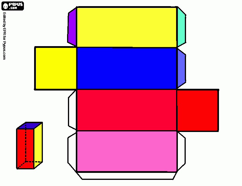 prisca cuadrangular para colorear