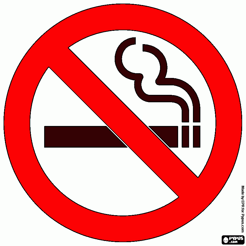 prohibido fumar 2 para colorear