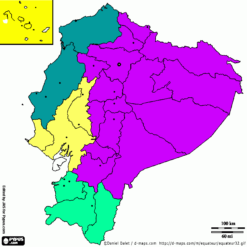 provincias del ecudor para colorear