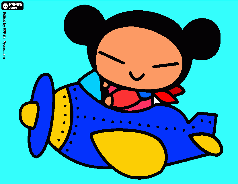 PUCCA Y GARU: Es un juego de los personajes y de la protagonista "PUCCA" para colorear