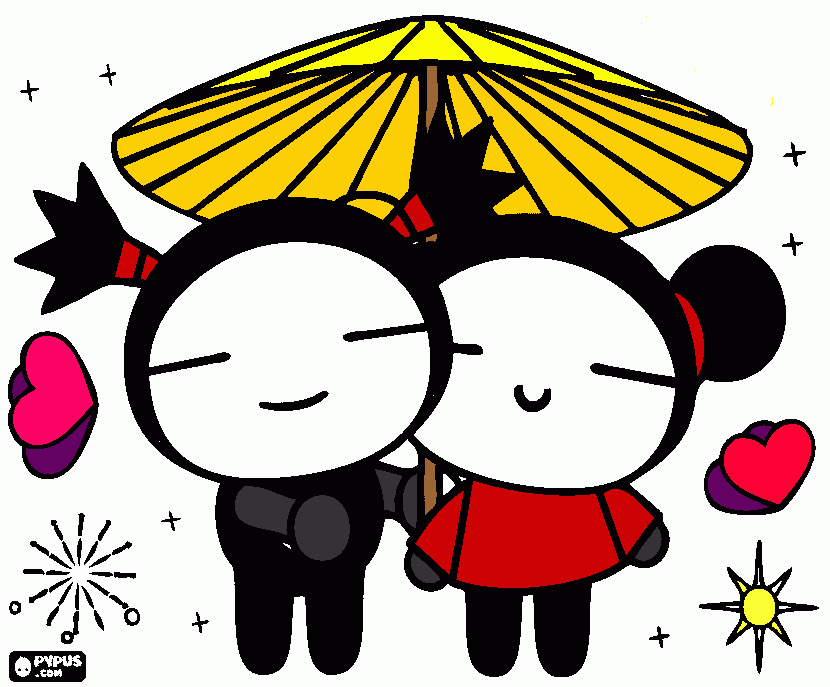 pucca y gary para colorear