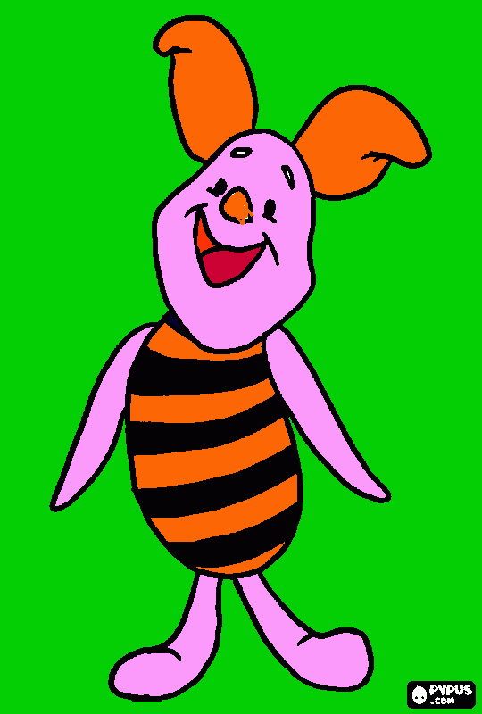 puerco para colorear