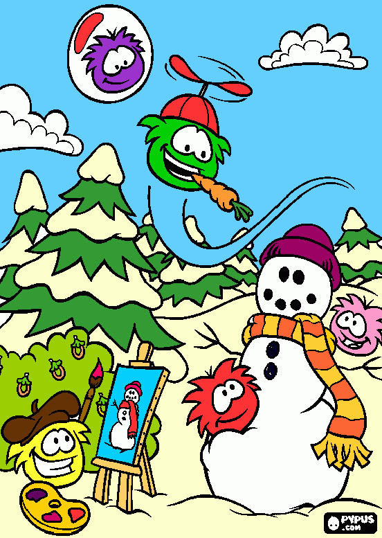 puffle para colorear