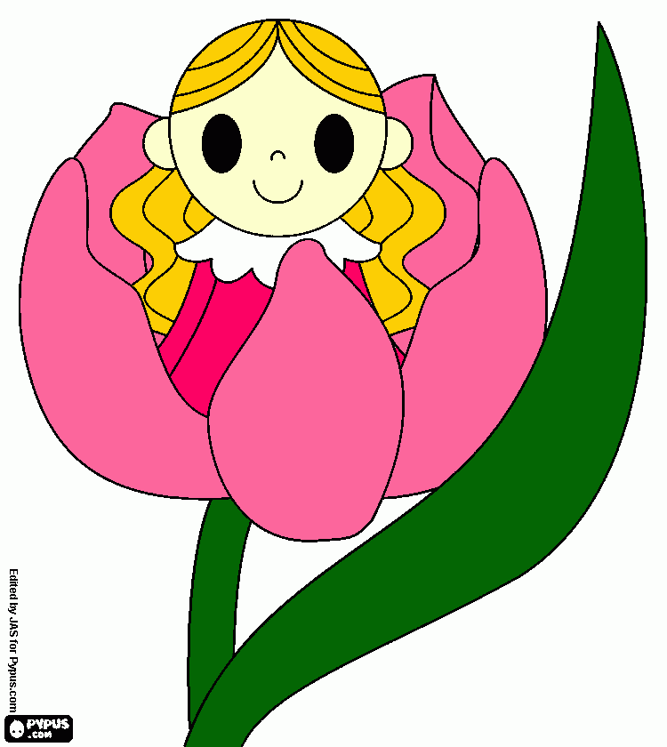 pulgarcita  para colorear