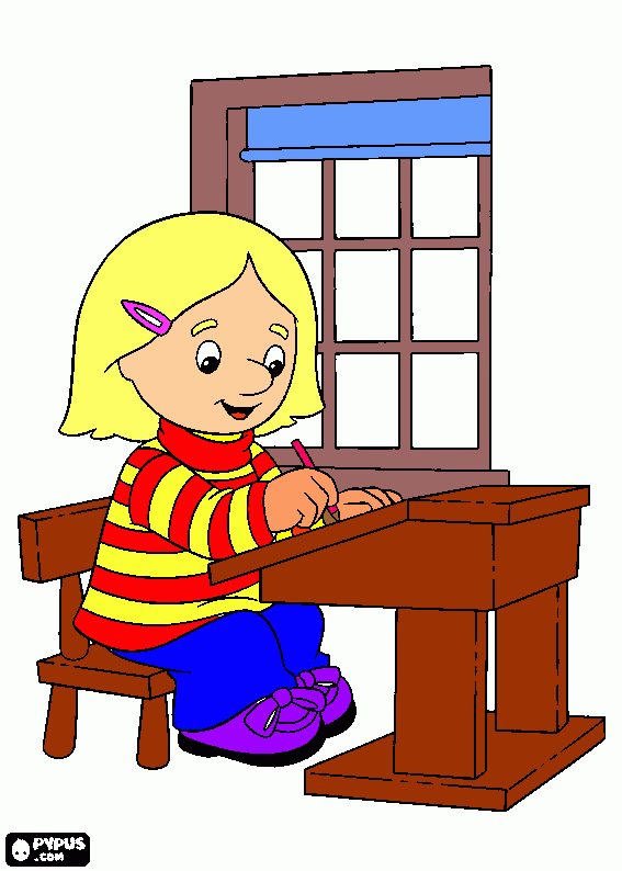 pupitre para colorear