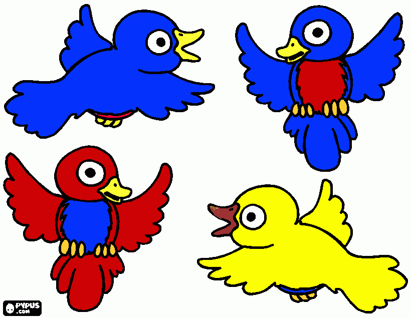 pàjaros volando para colorear