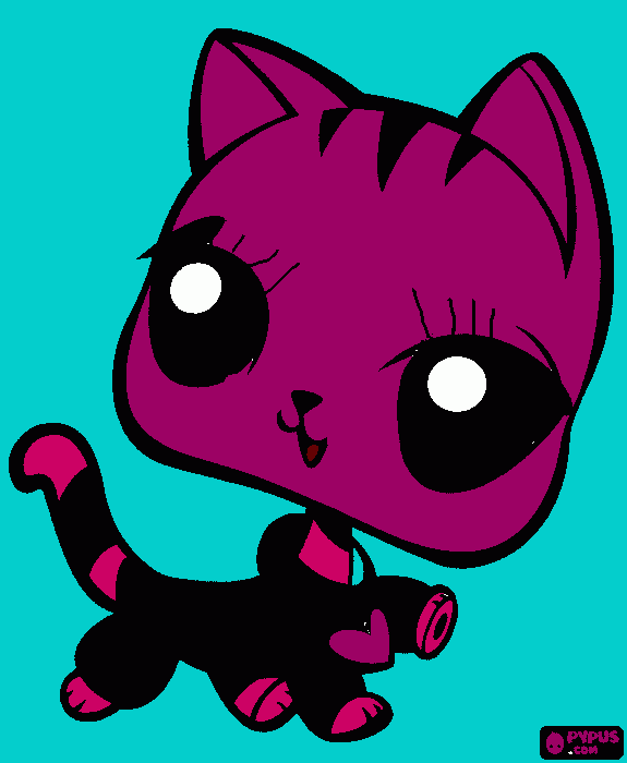 que linda gatita AAAAA para colorear