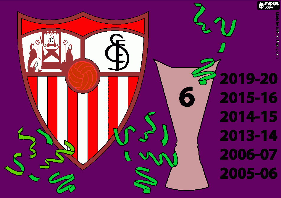 que viva el sevilla para colorear