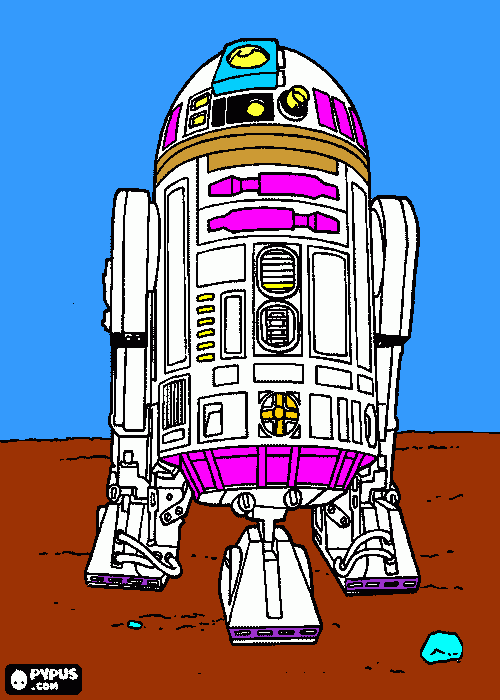 r2d2 para colorear