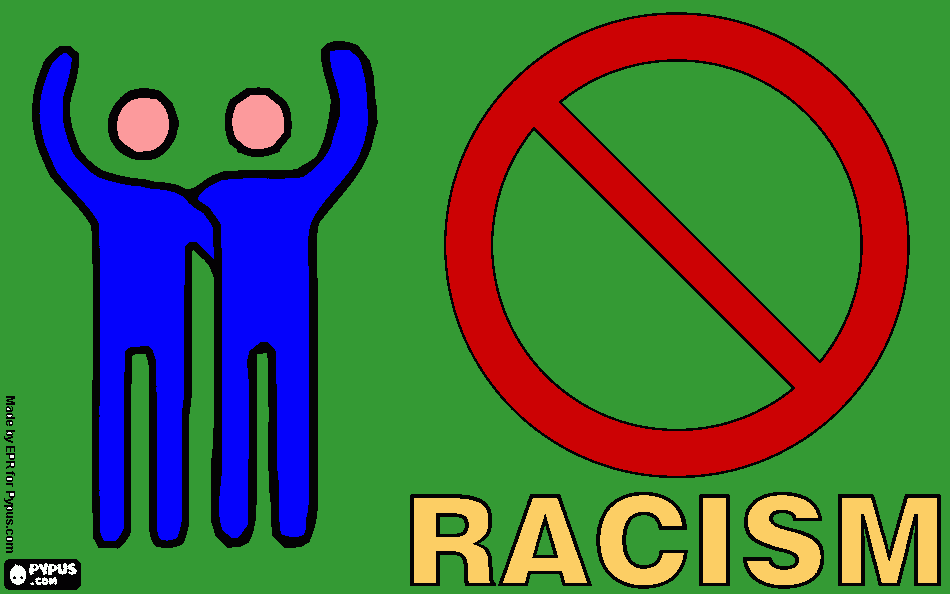  racismo para colorear