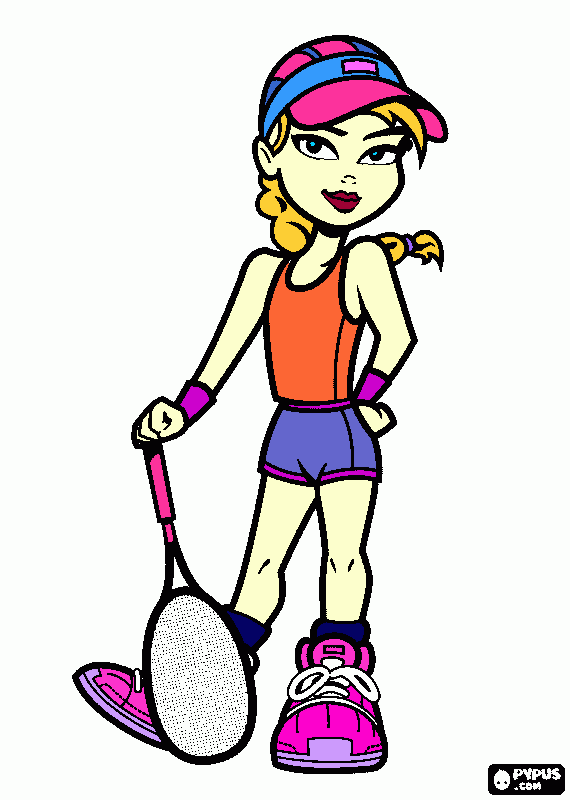 racket para colorear