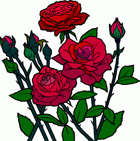 ramo de rosas para colorear