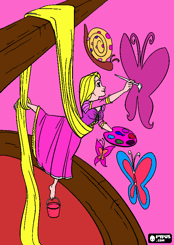 rampunsel para colorear