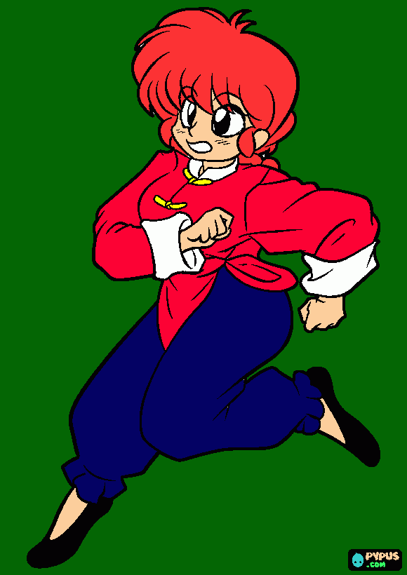 ranma saotome para colorear