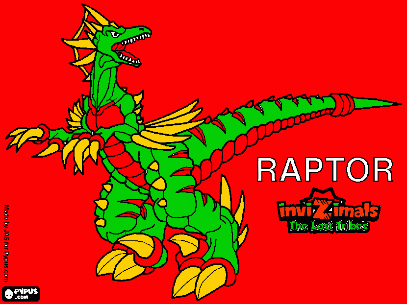 raptor para colorear