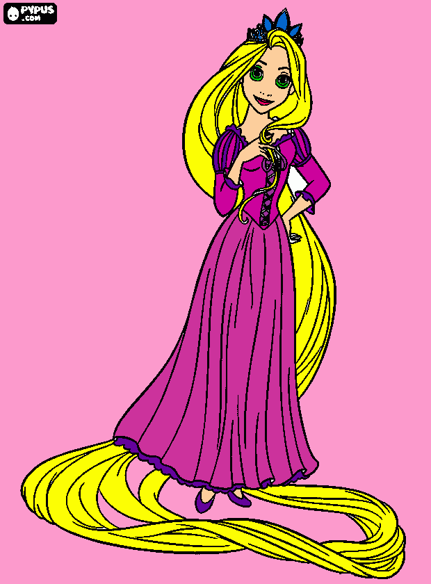rapunzel es hermosa para colorear