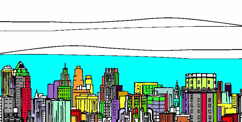rascacielos para colorear