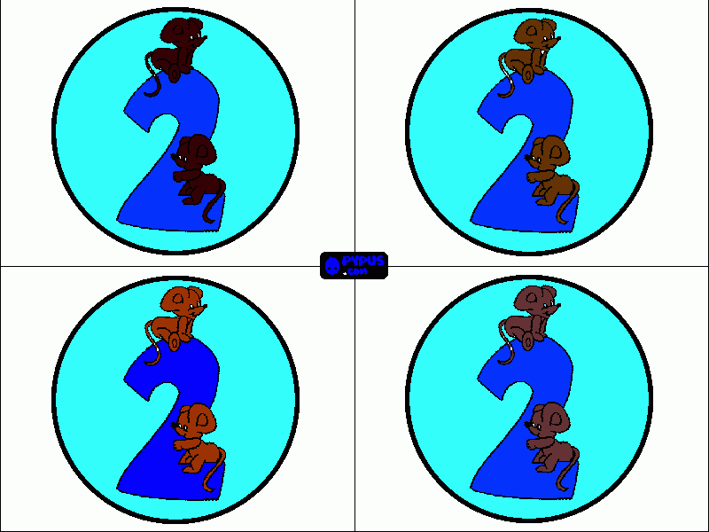 Ratones Mimosos para colorear