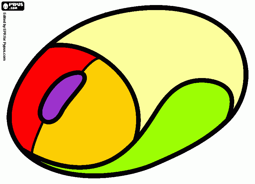Ratón de computadora para colorear