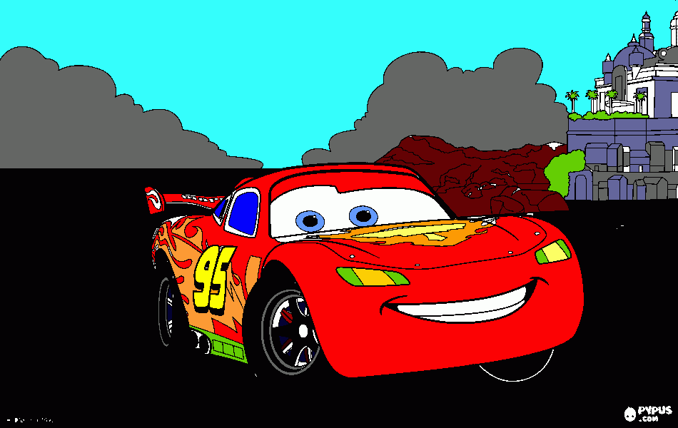 RAYO MCQUEEN de ANTONIO para colorear