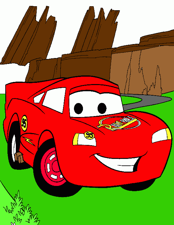 rayo mqueen para colorear