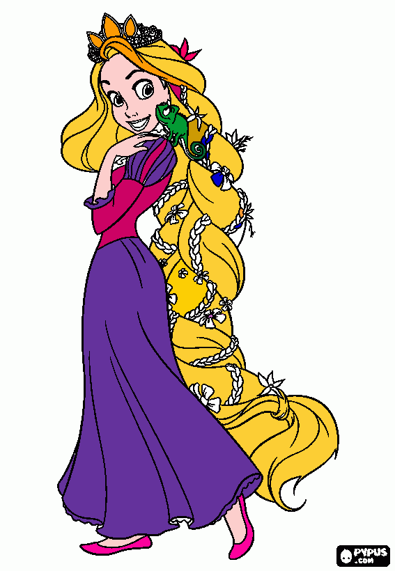 razpunzel para colorear
