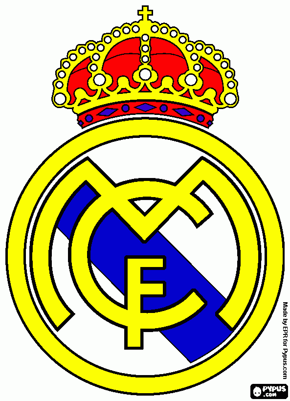 real madril  para colorear
