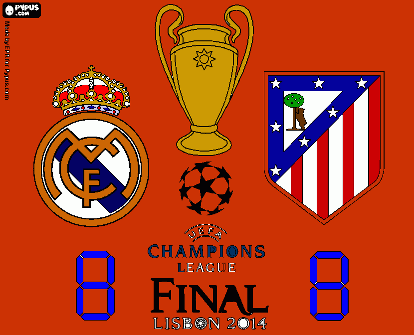 real madrit vs atletlico madrit copa para colorear