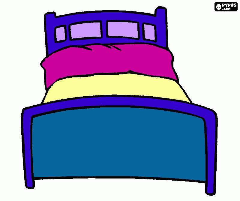 recamara para colorear
