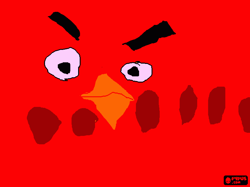 red bird para colorear