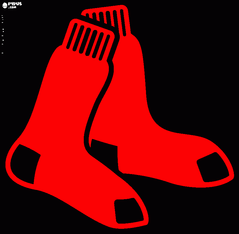 red sox para colorear