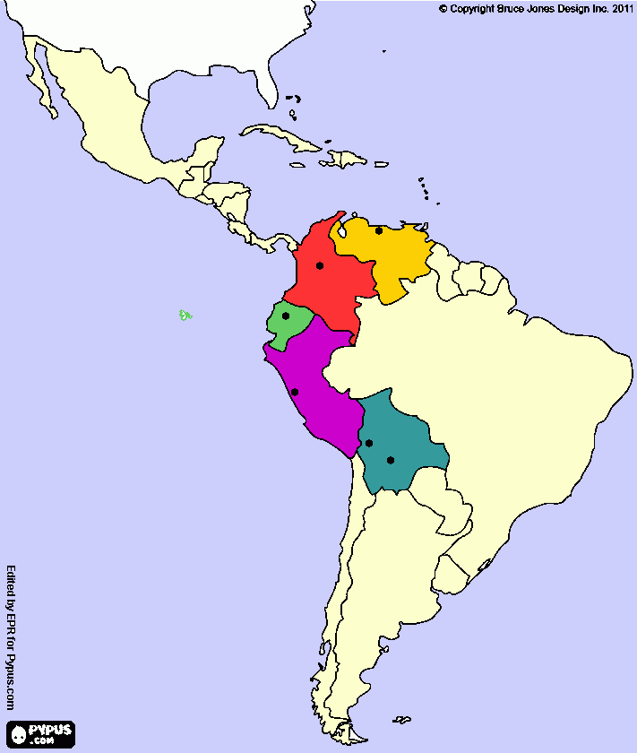 region andina para colorear, region andina para imprimir