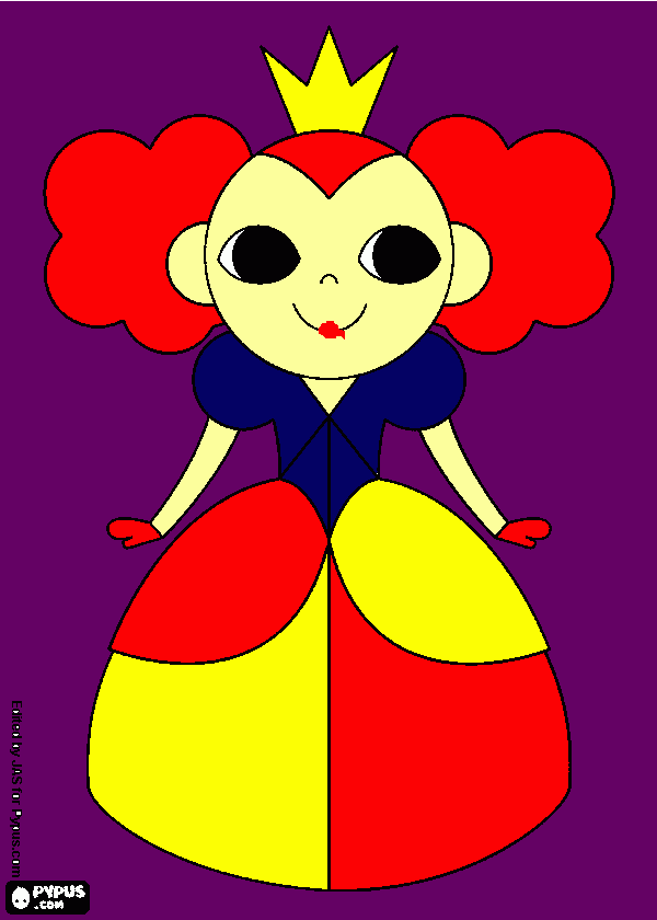 reina roja para colorear