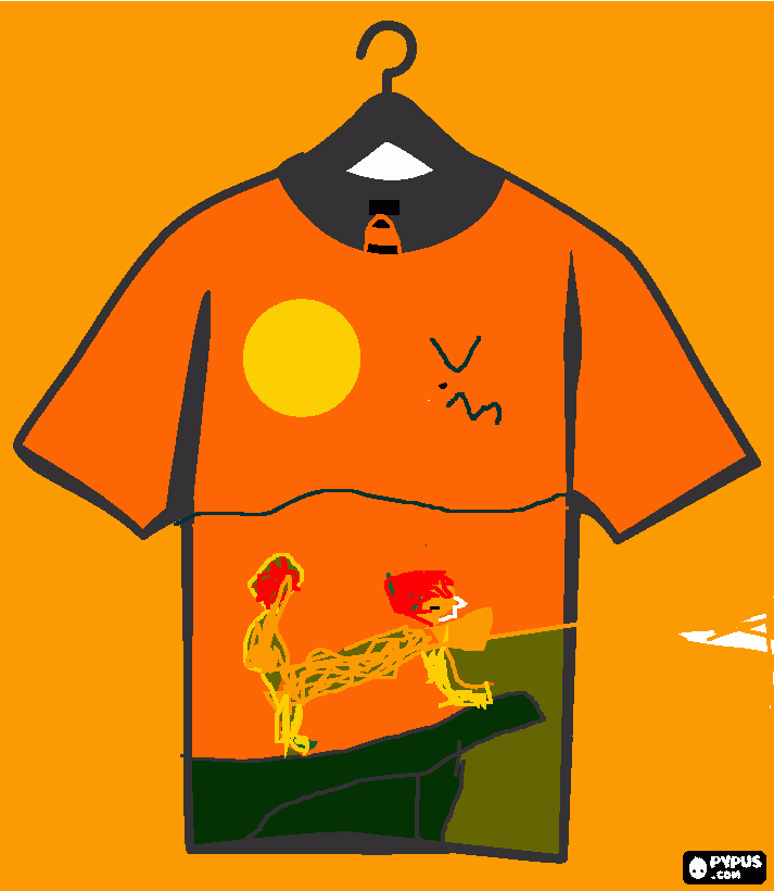 REMERA DEL REY LEÓN para colorear