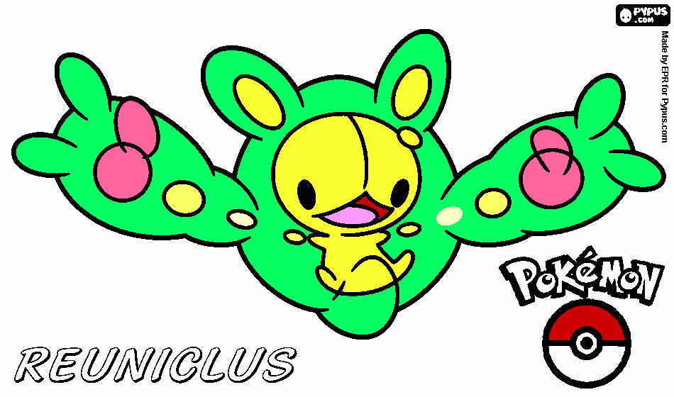 Reuniclus Pokemon De La Sexta Generacion para colorear