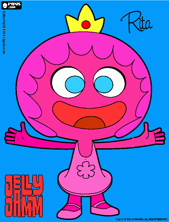 Rita JellyJamm Por Belen para colorear