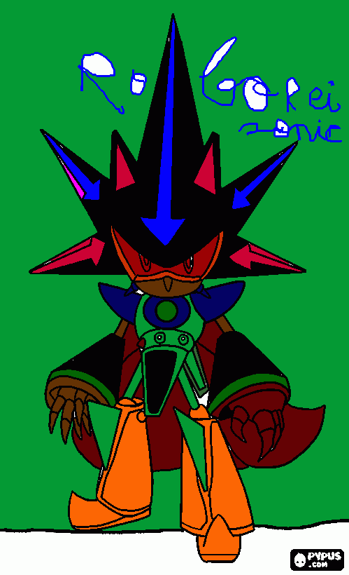 Robo rey Sonic para colorear