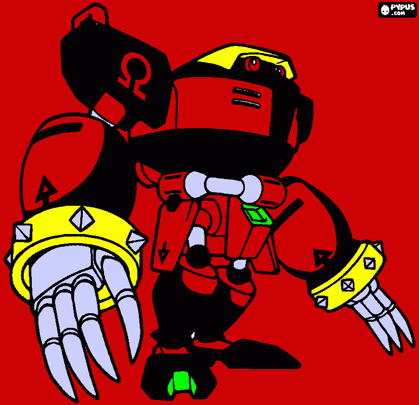 robot omega para colorear