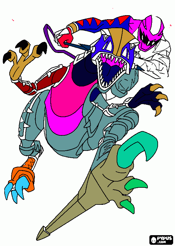 robots dinosaurios para colorear