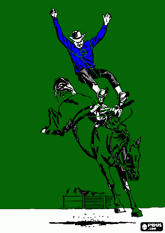 rodeo para colorear