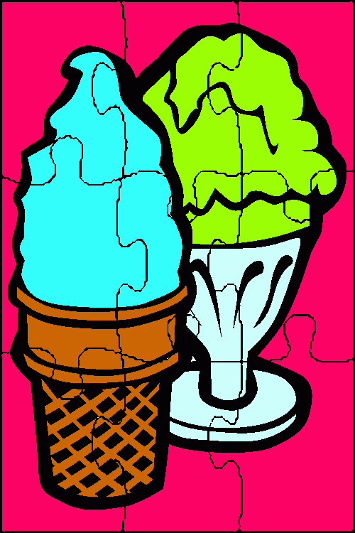 rompecabezas de helado para colorear