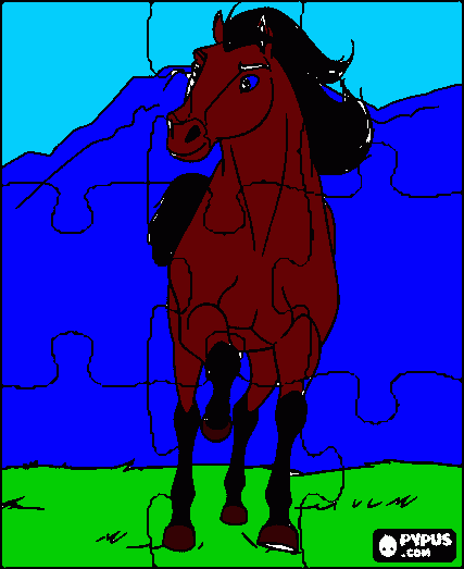 rompecavezas de caballo para colorear