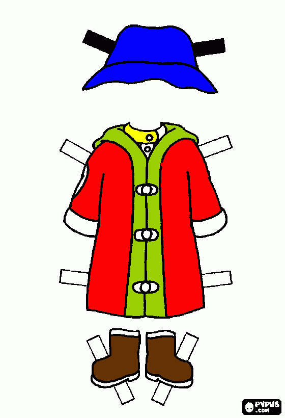 ropa impermeable para colorear