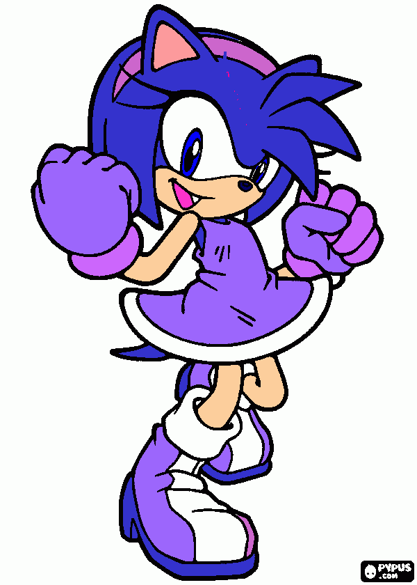 rosa the hedgehog para colorear