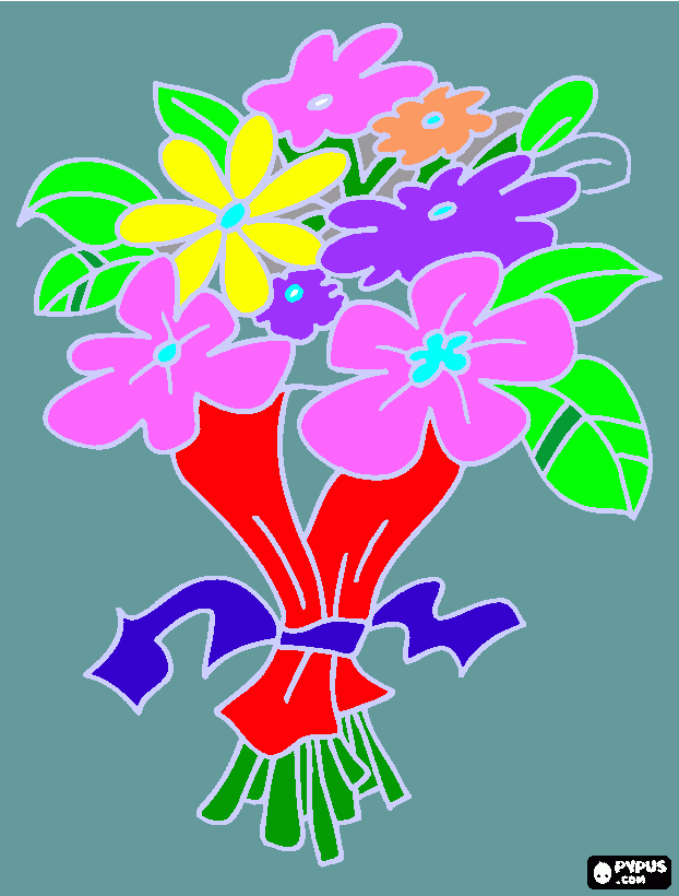 Rosas para mamá para colorear