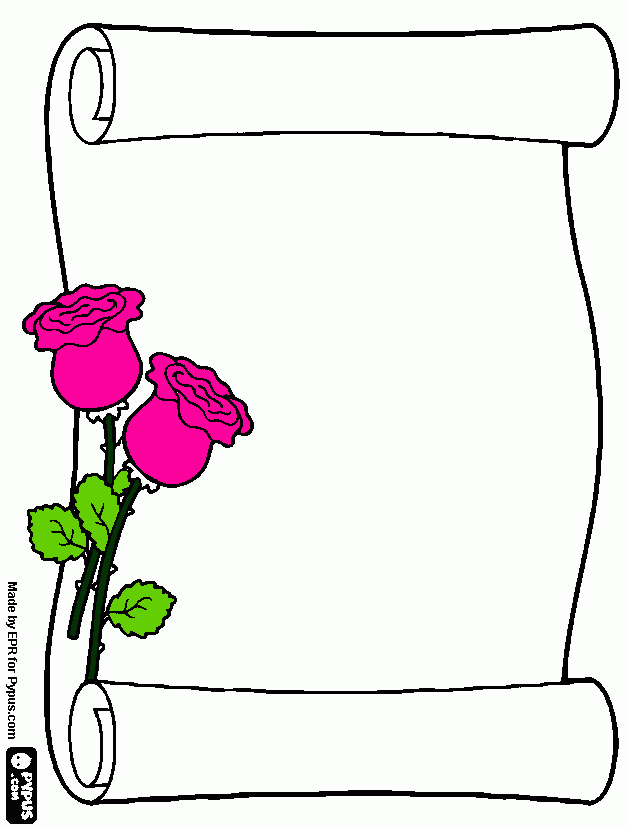 ROSAS PARA MAMÁ para colorear